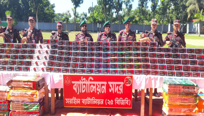 ব্রাহ্মণবাড়িয়ায় ১২ কোটি টাকার ভারতীয় অবৈধ মোবাইল ফোনের ডিসপ্লে জব্দ।