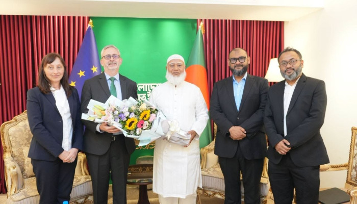 জামায়াত আমির ও বিরোধীদলীয় নেতার সঙ্গে ইইউ রাষ্ট্রদূতের সৌজন্য সাক্ষাৎ